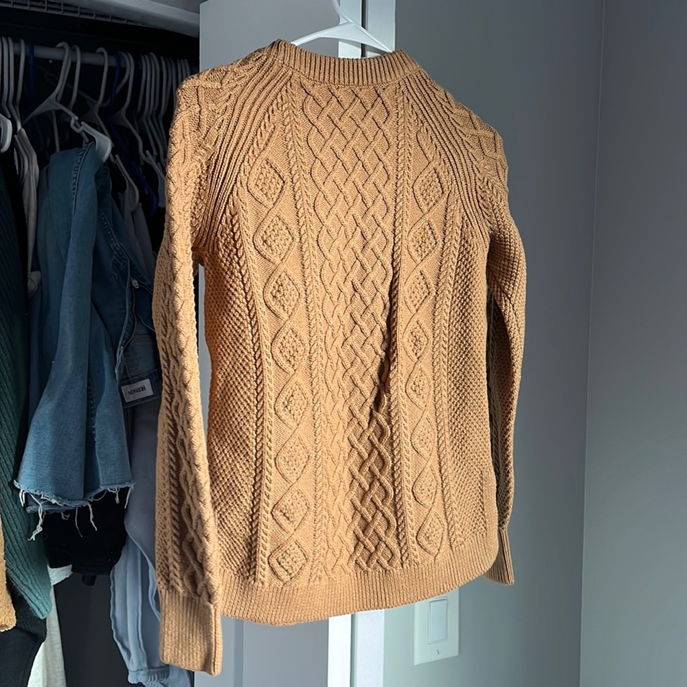 J. Crew Woven Rust Sweater, NWT - Picture 7 of 7